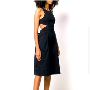 Ulla Johnson Tania Black Denim Cutout Dress